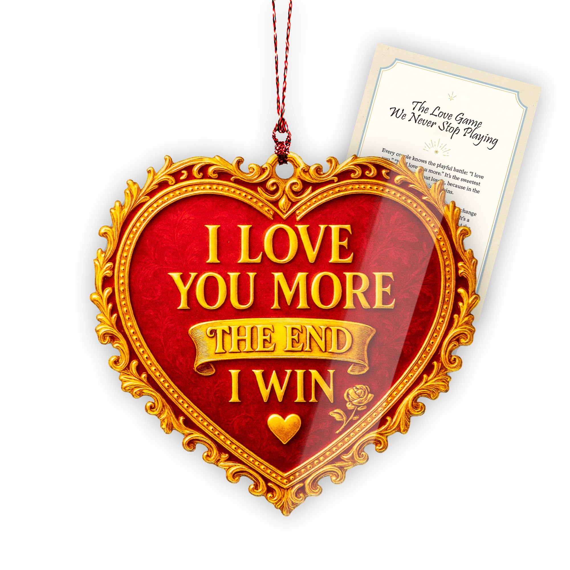 RUSATEN Love2 Funny for Couples 2025 anniversary ornament on tree
