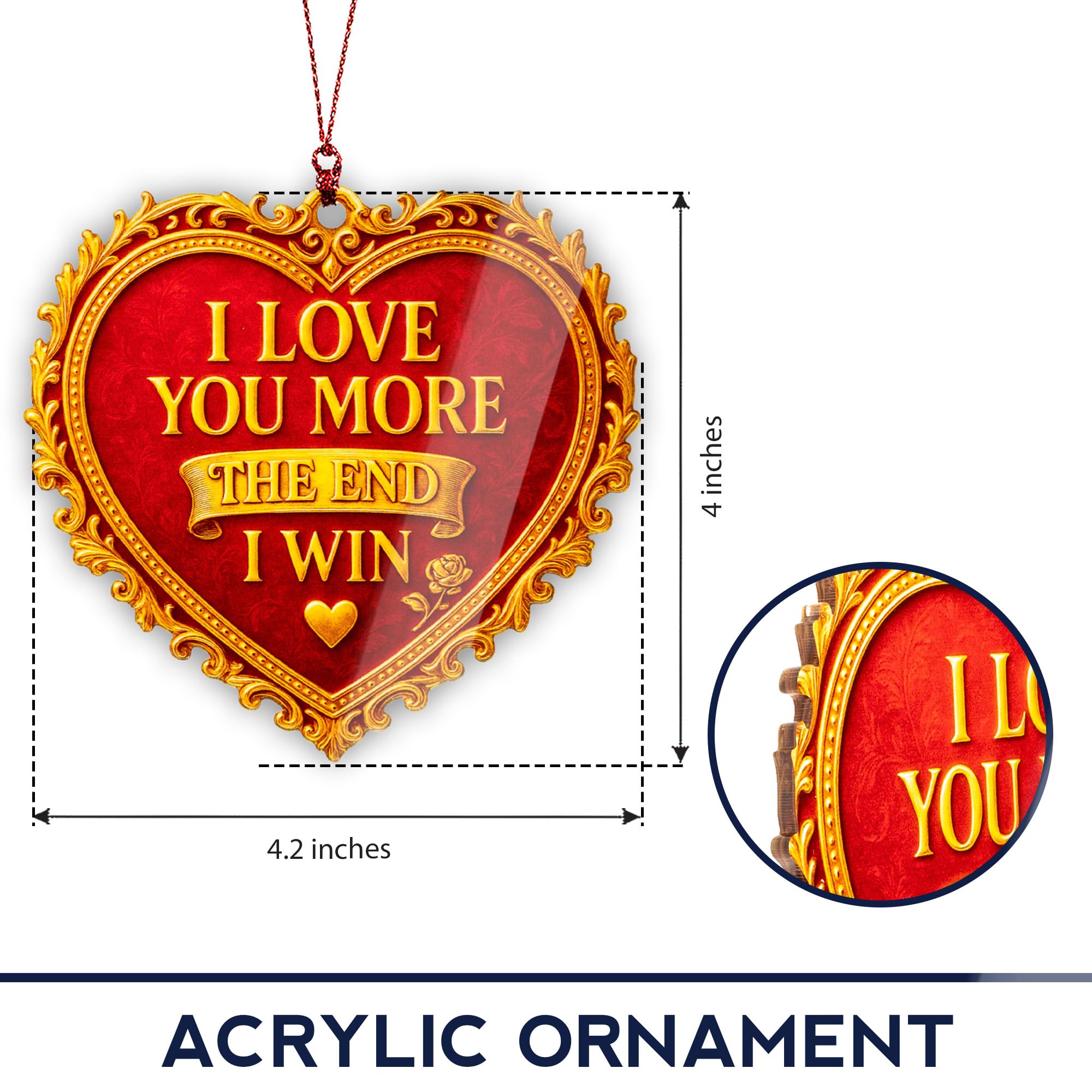 RUSATEN Love2 Valentines gifts ornament in packaging