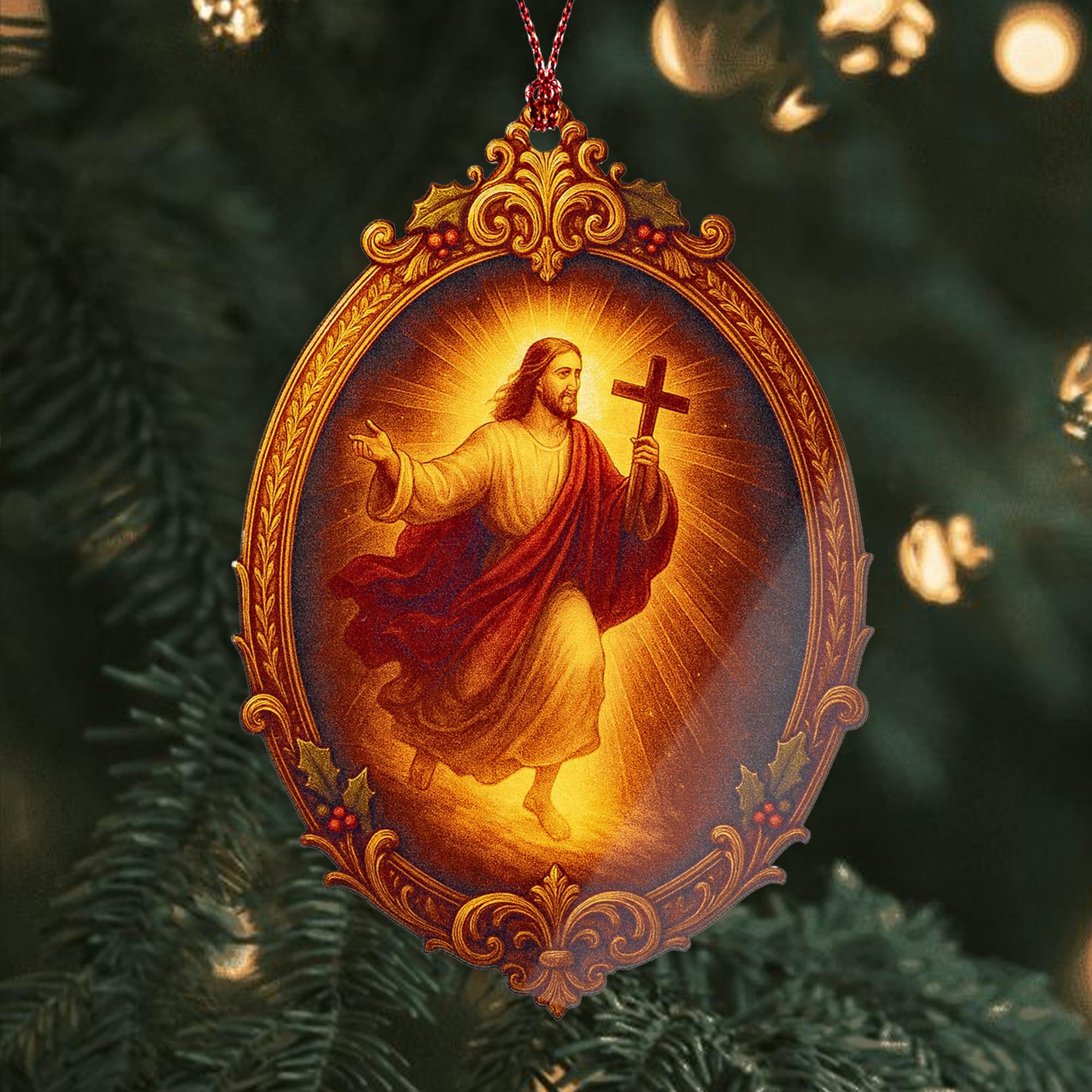 Acrylic Christmas ornament by RUSATEN Tmlnativity with vibrant color