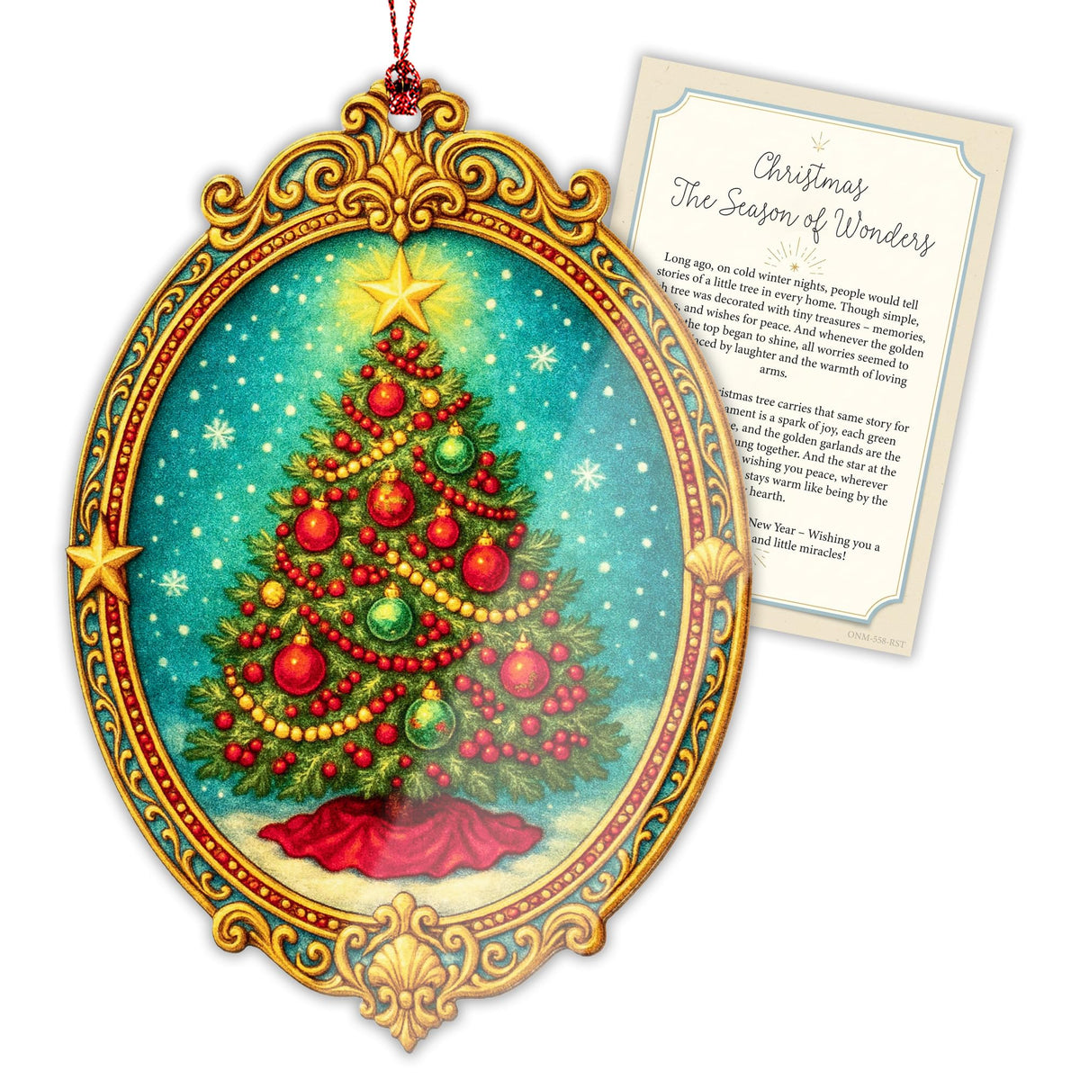 RUSATEN vintage acrylic Christmas ornament ready for tree display