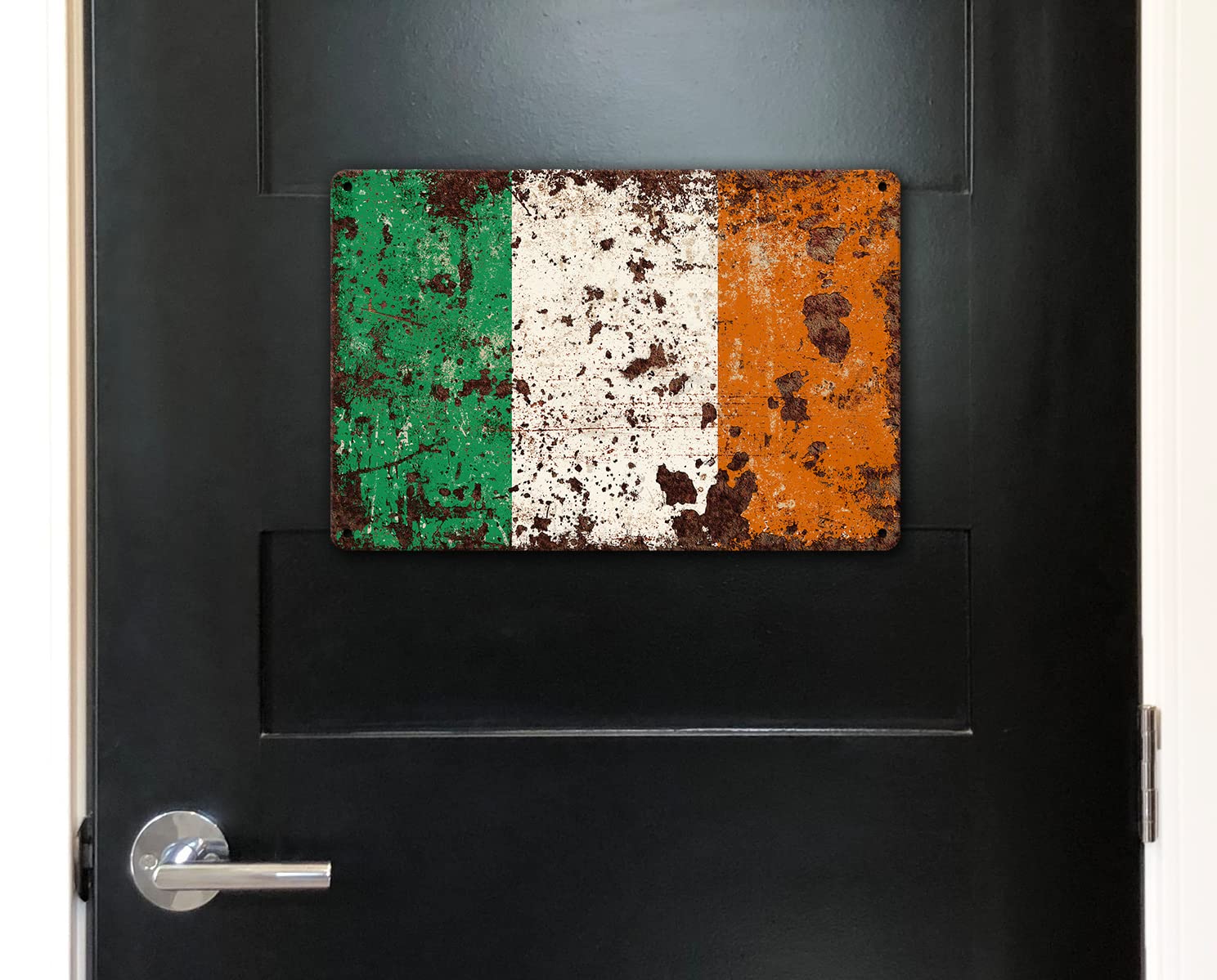 Glossy finish irish flag metal sign 9x12 porch decor