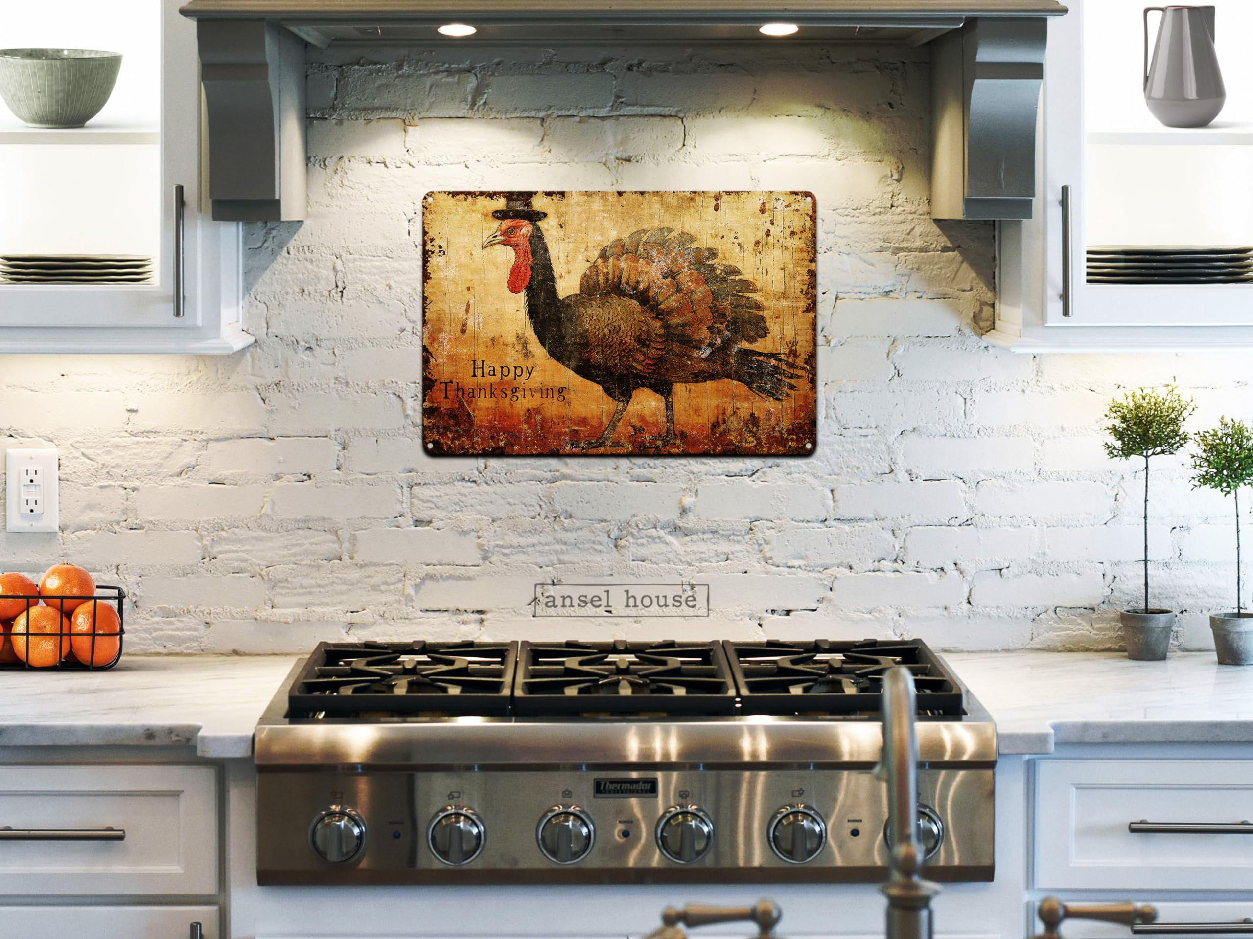 Rust Free Aluminum sign indoor outdoor for rustic turkey decor