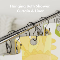 Shower rod compatible smooth gliding hooks