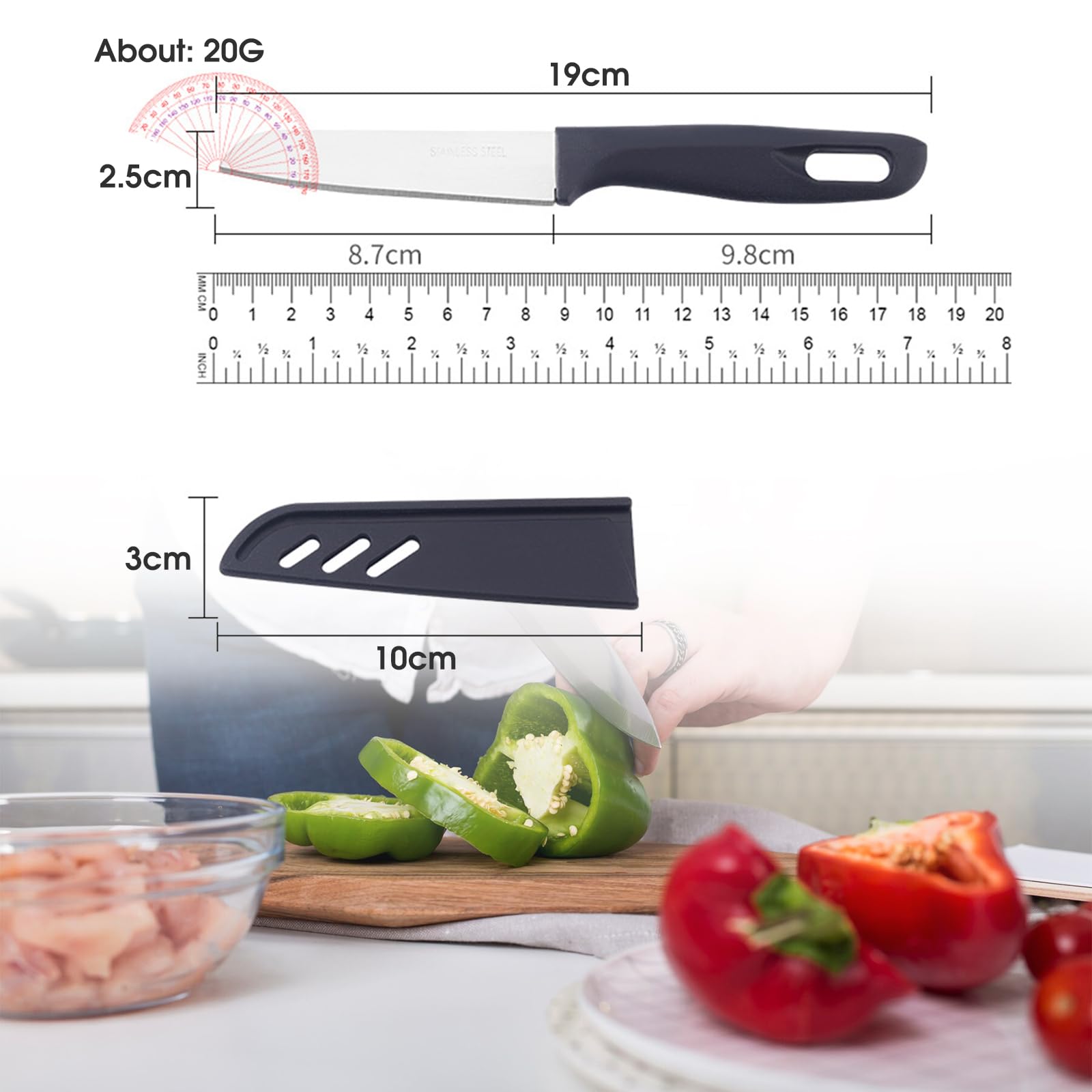 dishwasher safe paring knife set