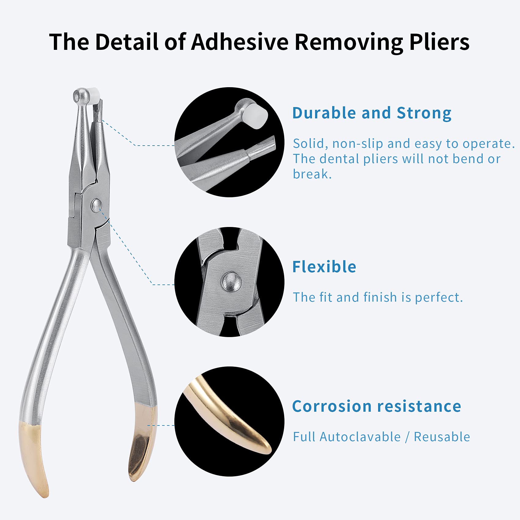 Rust resistant bandage remover pliers