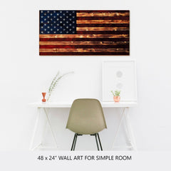Patriotic wooden wall decor 24x48 for living room or garage