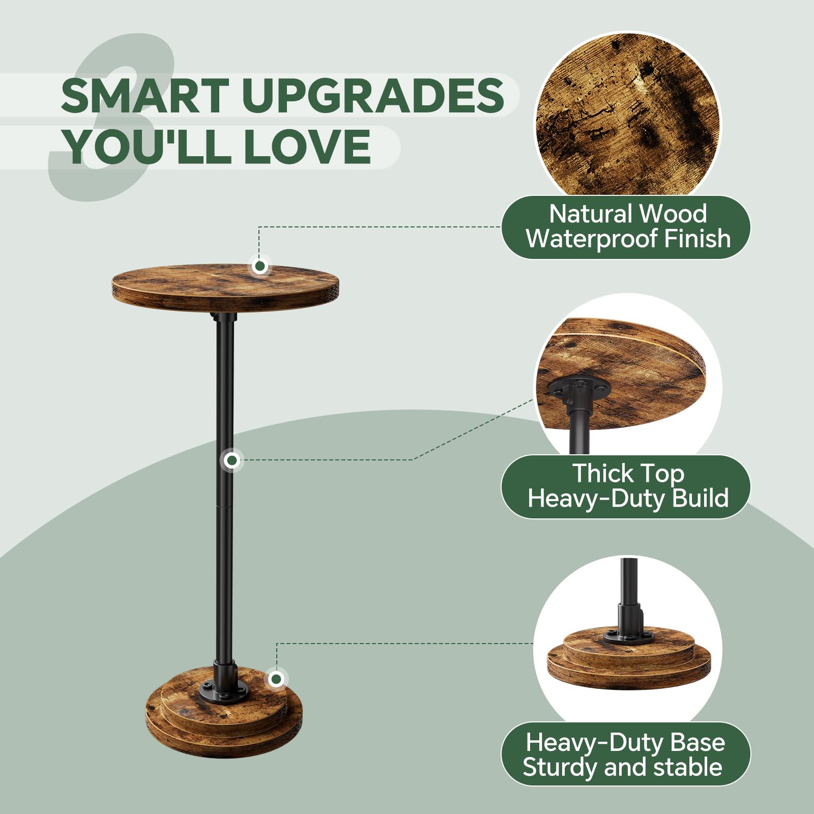 Weighted double-layer base adds stability