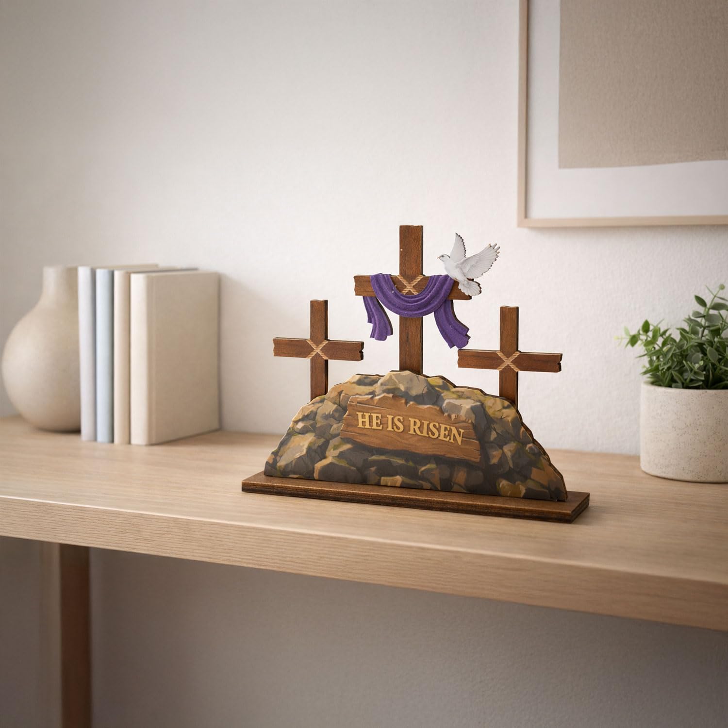Rustic Christian decor item for Easter celebration