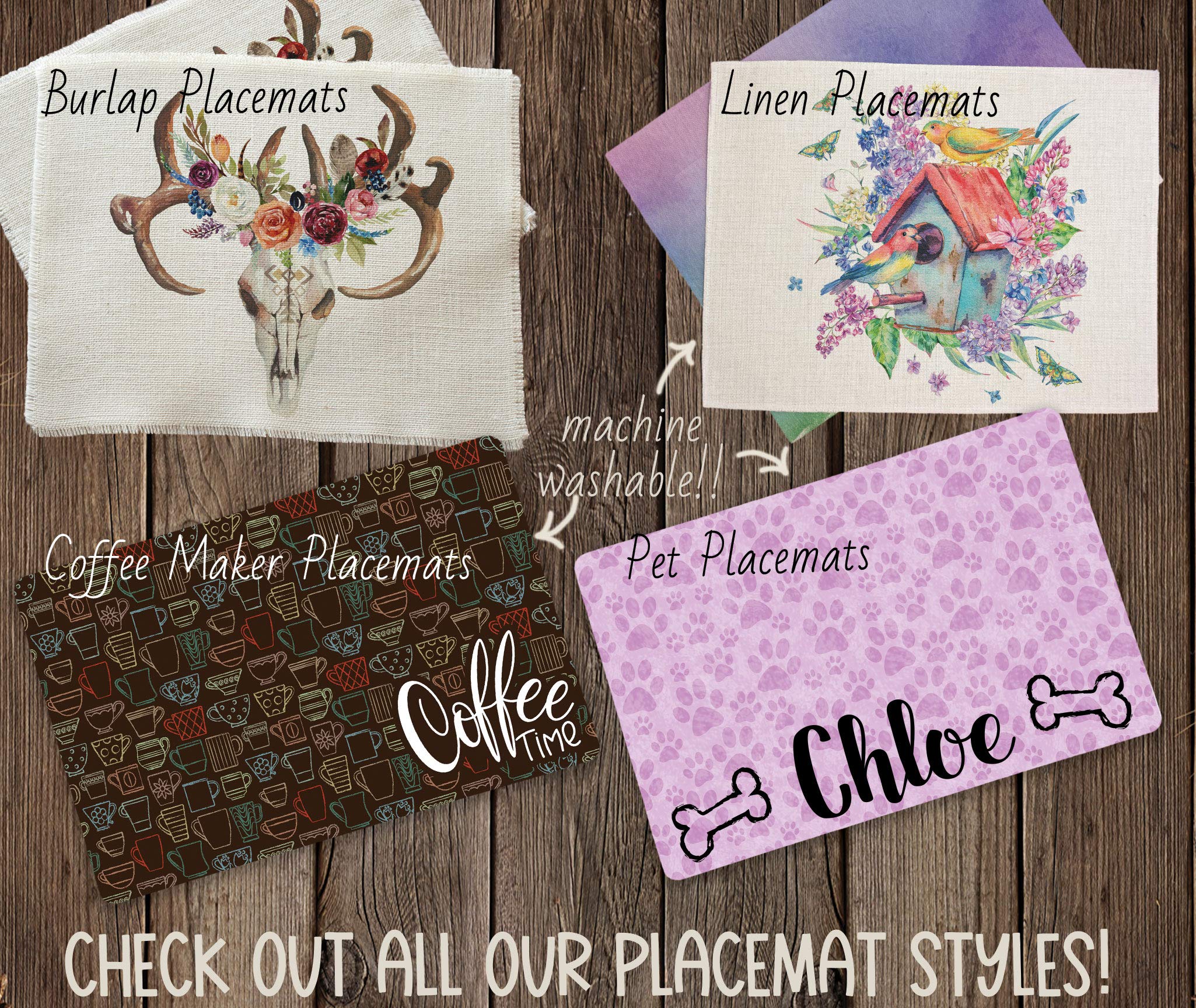 Two placemats per set packaged for gifting