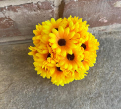 Rustic farmhouse style sunflowers ball suitable for bowls and trays