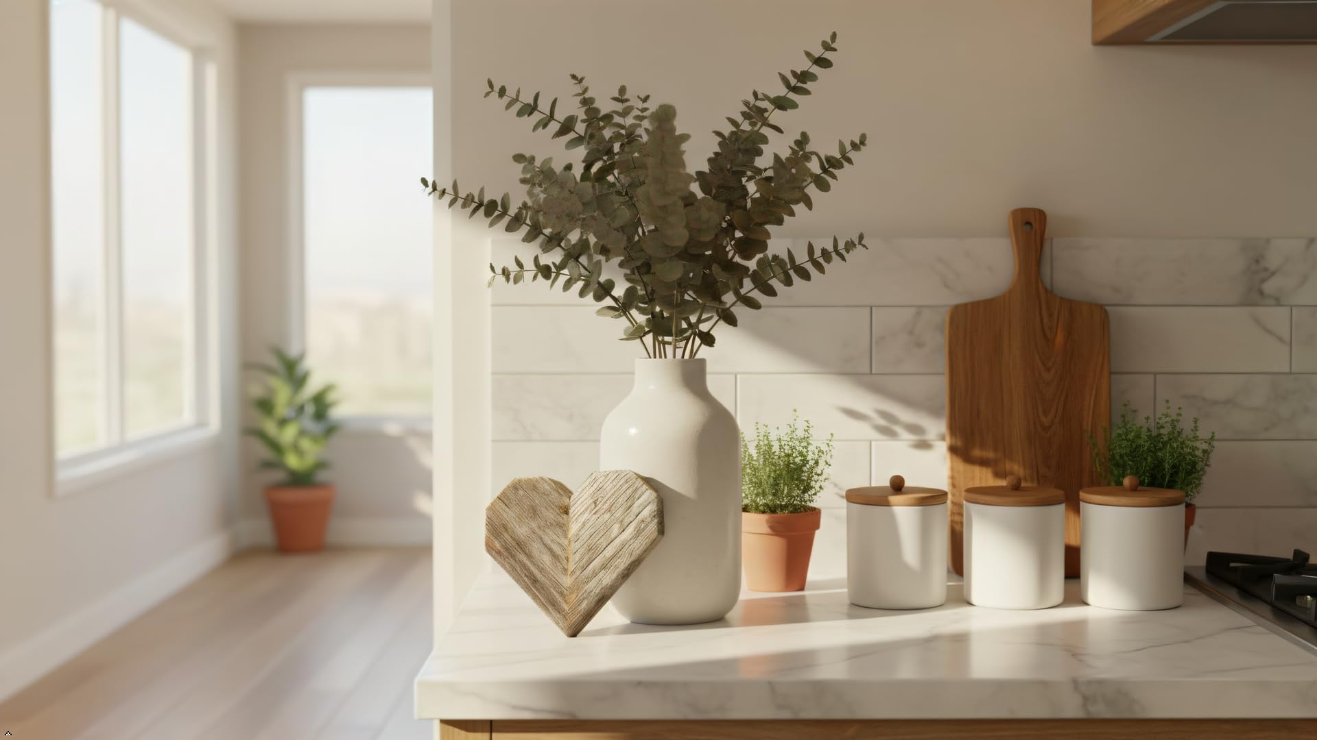 Rustic Heart Wood Wall Hang natural knots and weathered character