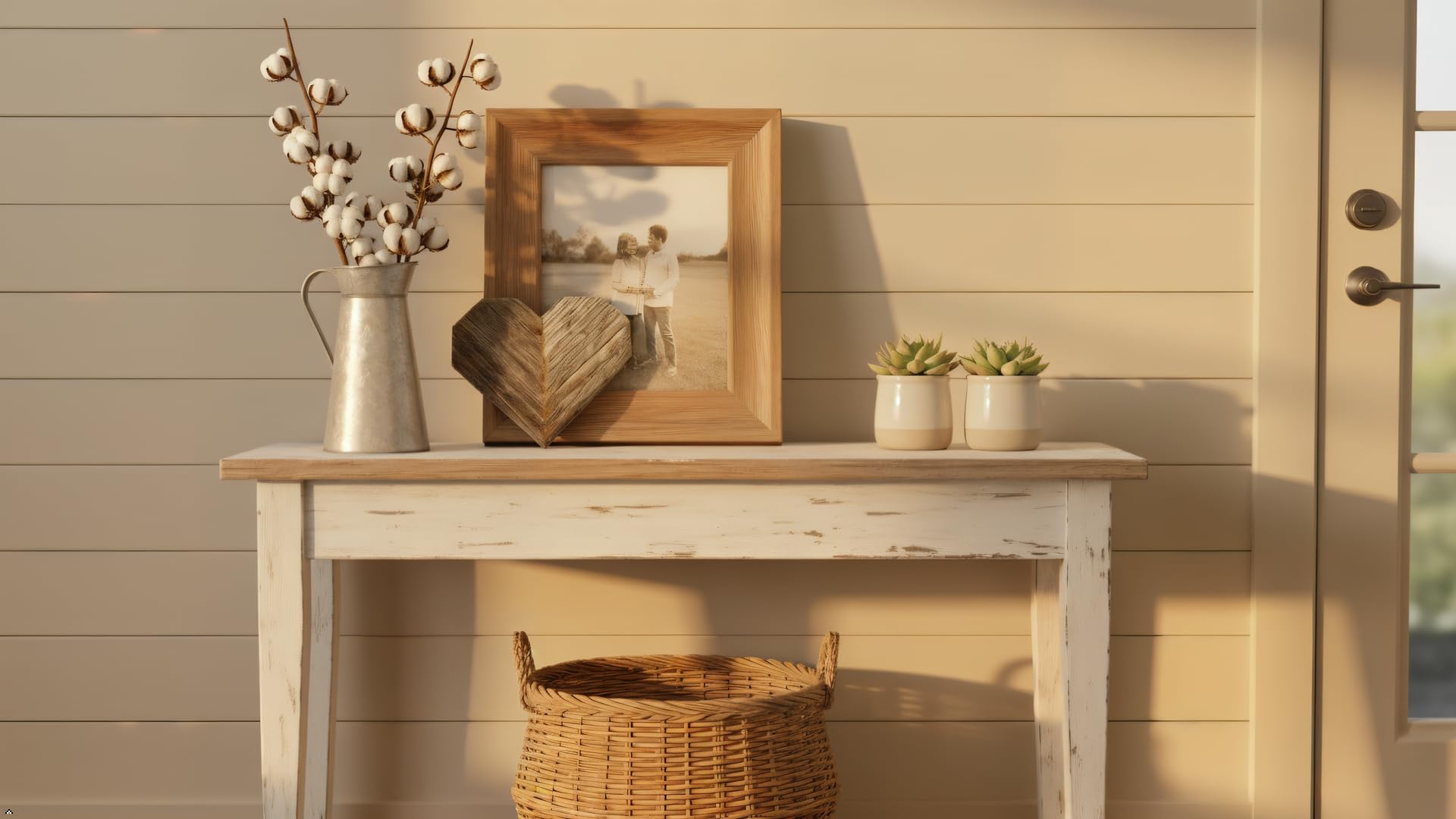 Rustic Heart Wood Wall Hang farmhouse decor for kitchen