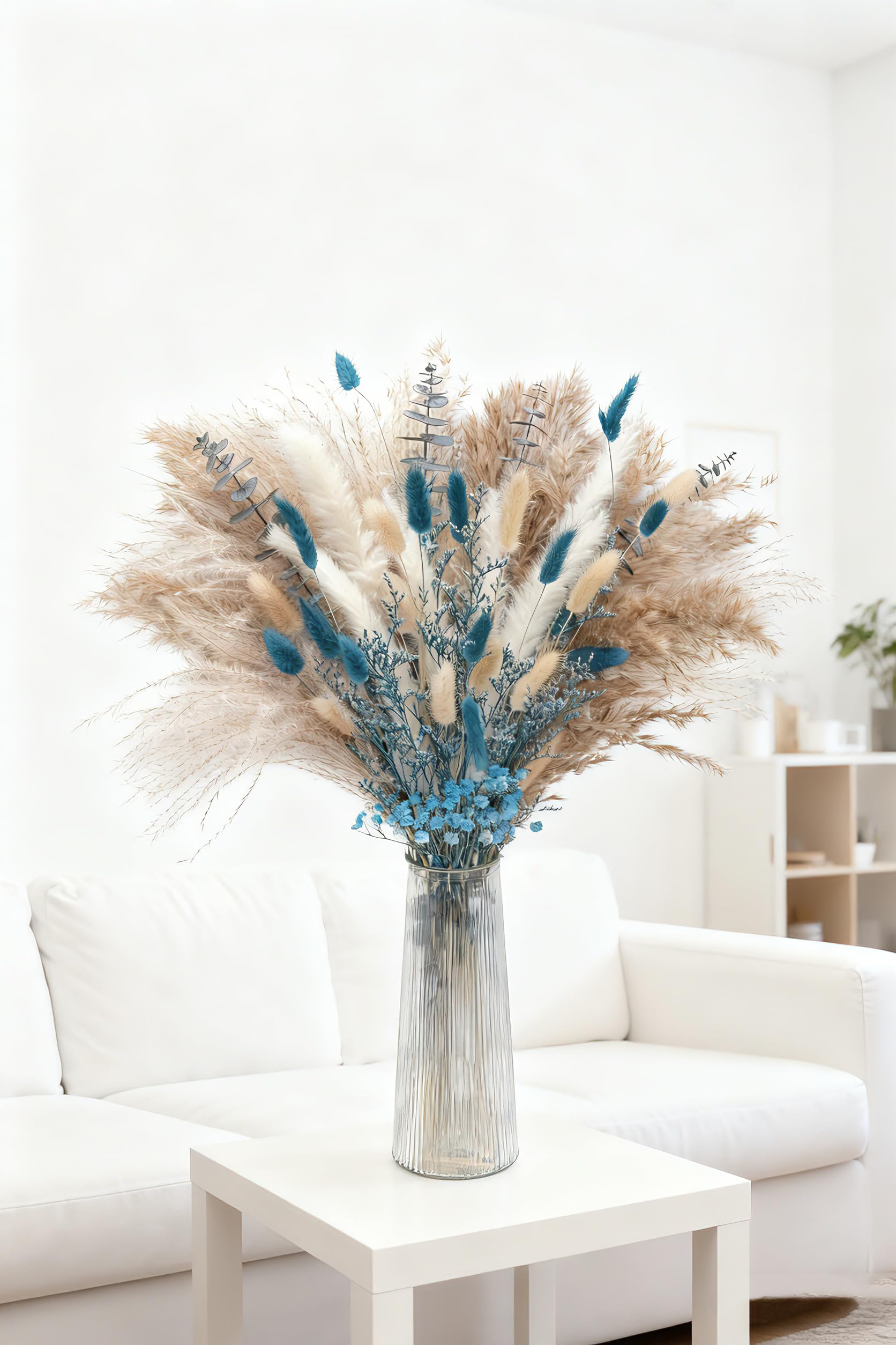 Gift-ready dried flower bouquet presentation for gifting