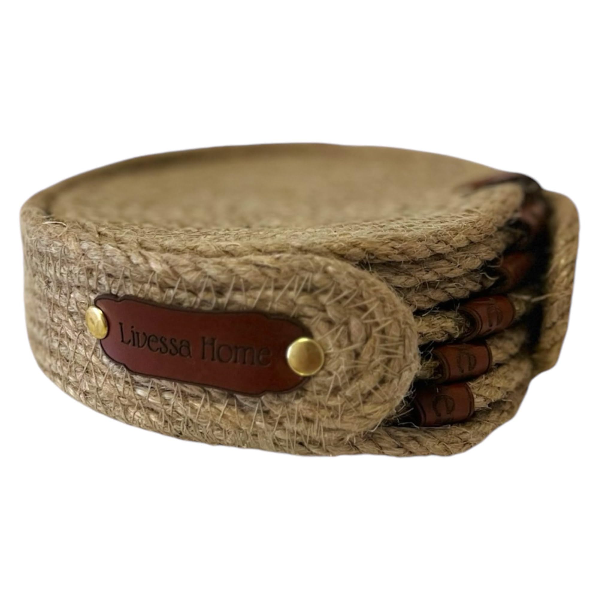 Eco-friendly jute coasters protect surfaces
