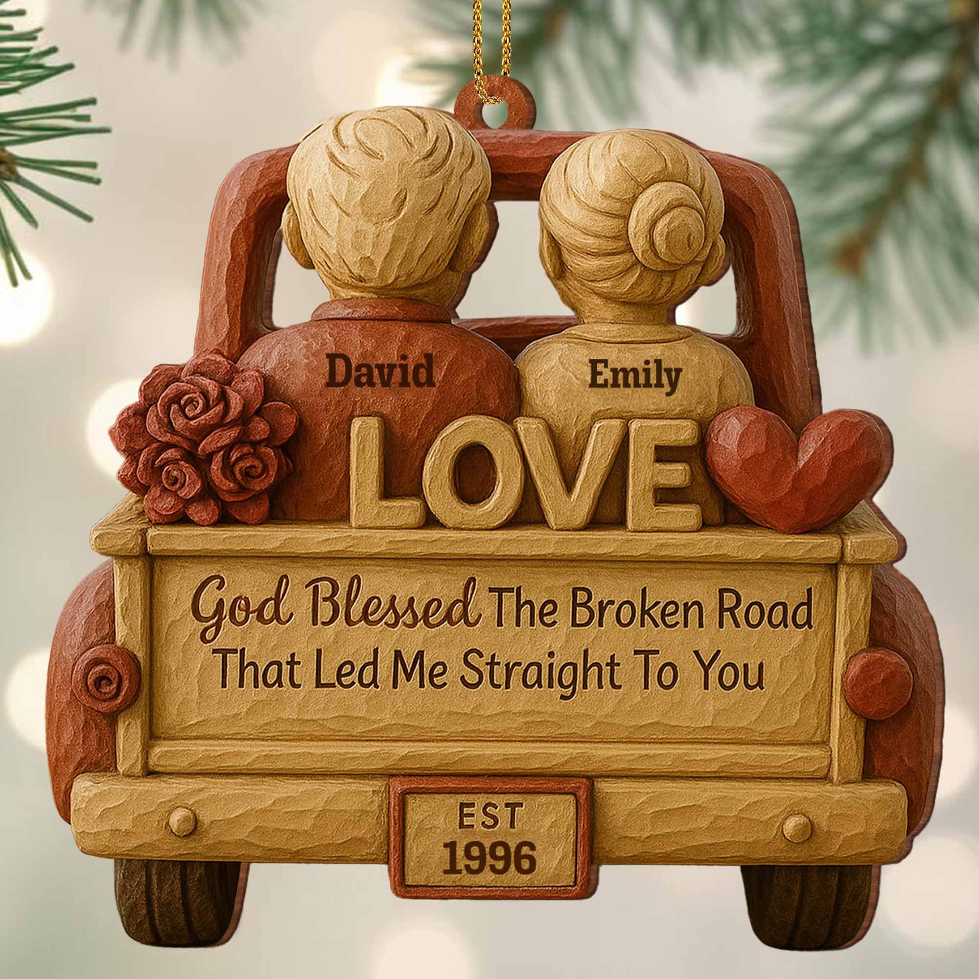 Versatile year-round decor wood ornament