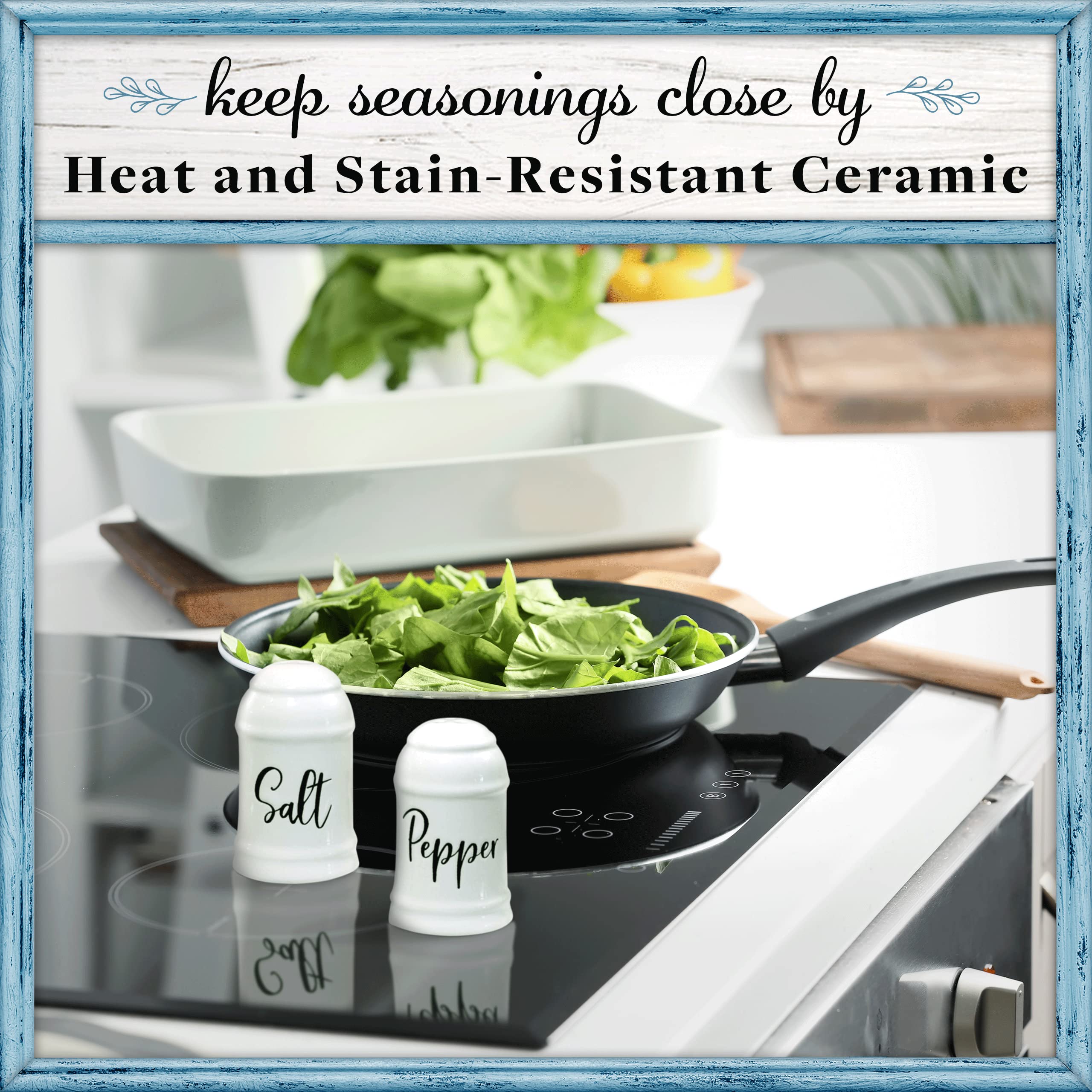 3.1 inch tall salt pepper shakers 1.9 inch wide