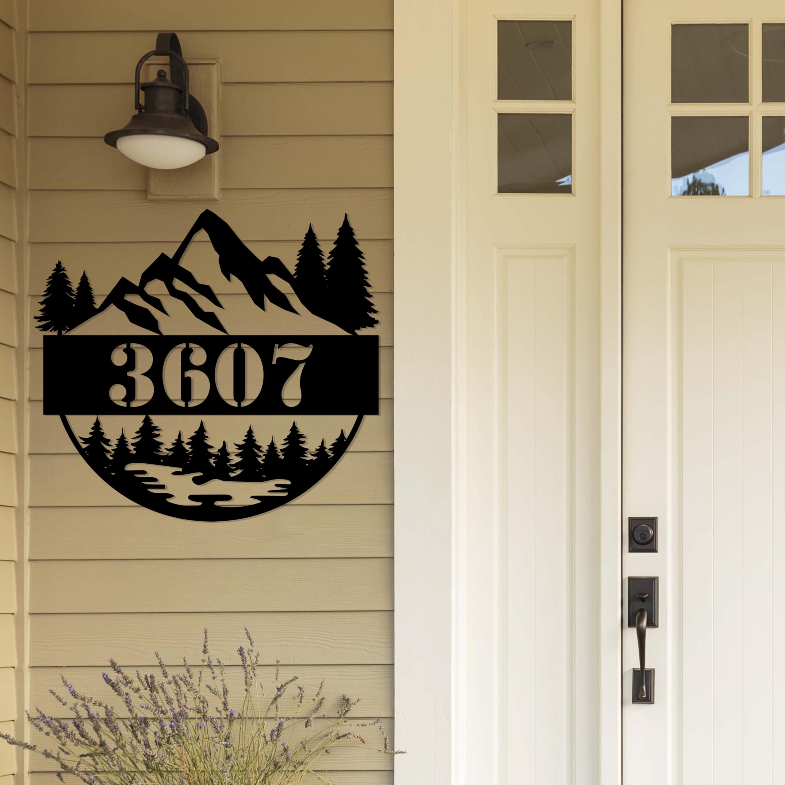 Rustic modern decor metal sign suitable for porch or cabin