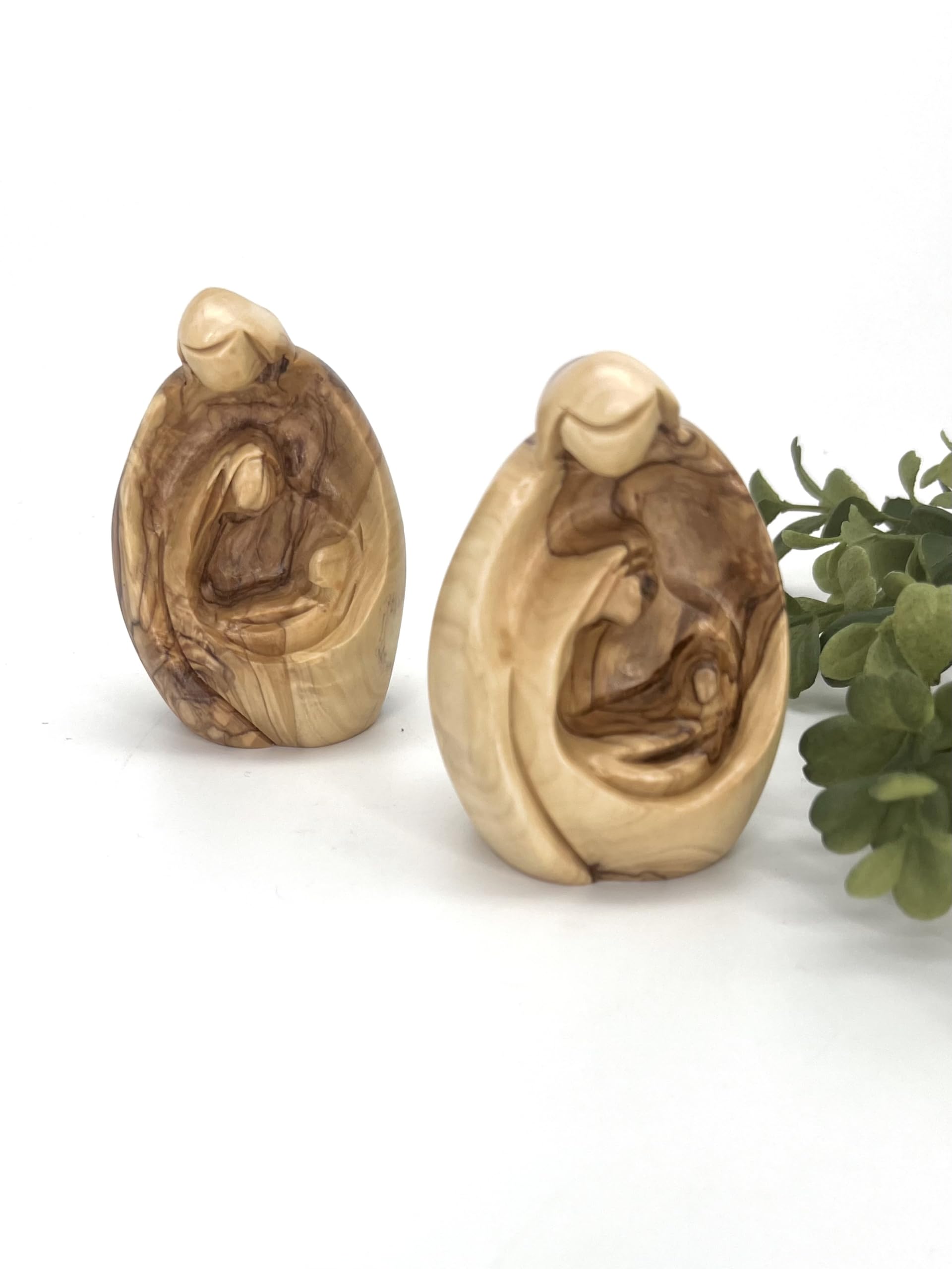 Rustic religious decor holy family statue centerpiece