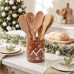 Dimensions 5.1 x 5.1 x 6.3 inches resin utensil holder