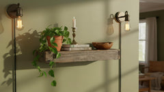 Rustic Revival farmhouse wall shelf in kitchen setting
