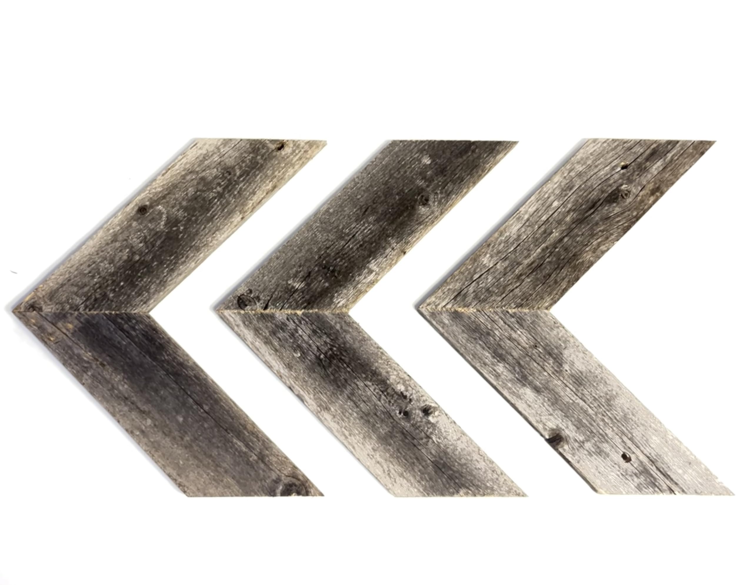 Authentic weathered barnwood wall decor arrows