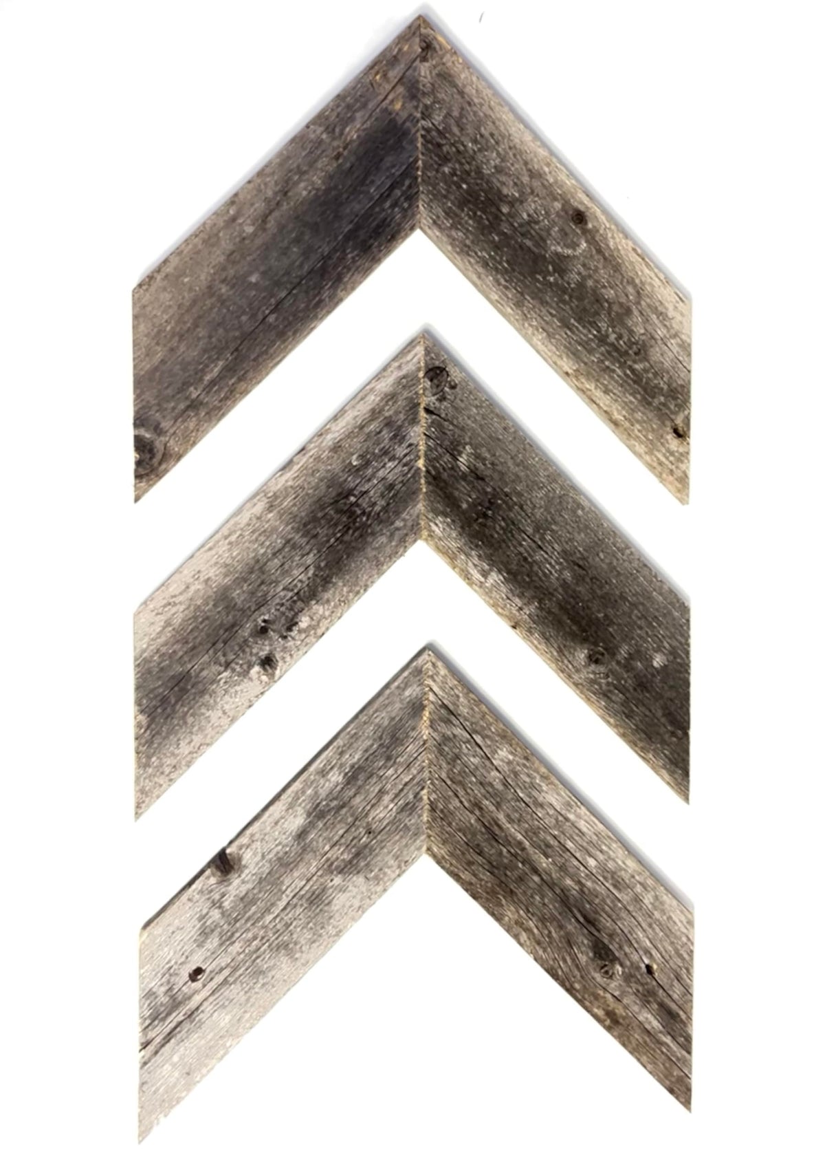 Rustic Revival rustic barnwood chevron wall art set of 3
