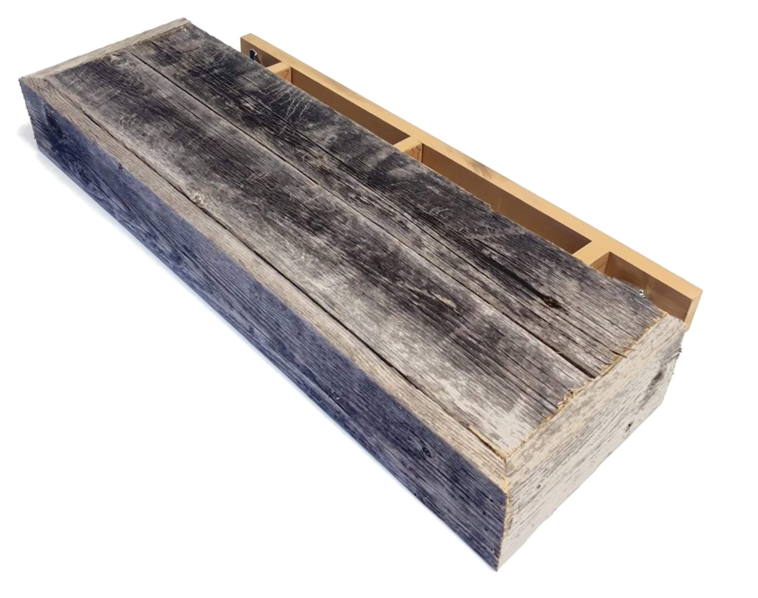 Versatile rustic Revival shelf for kitchen entryways