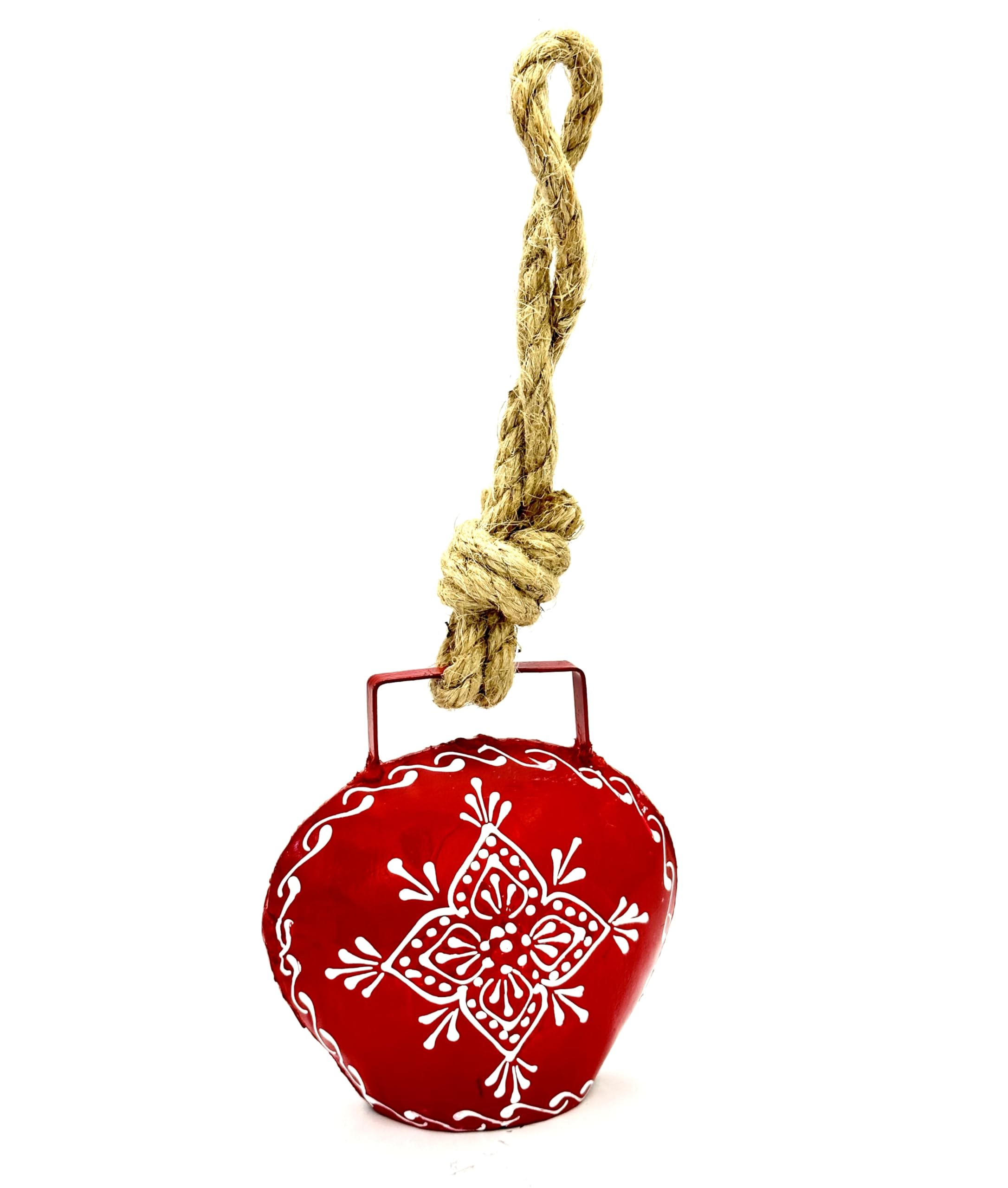 Rustic rope hanging bell suitable for indoor and outdoor spaces