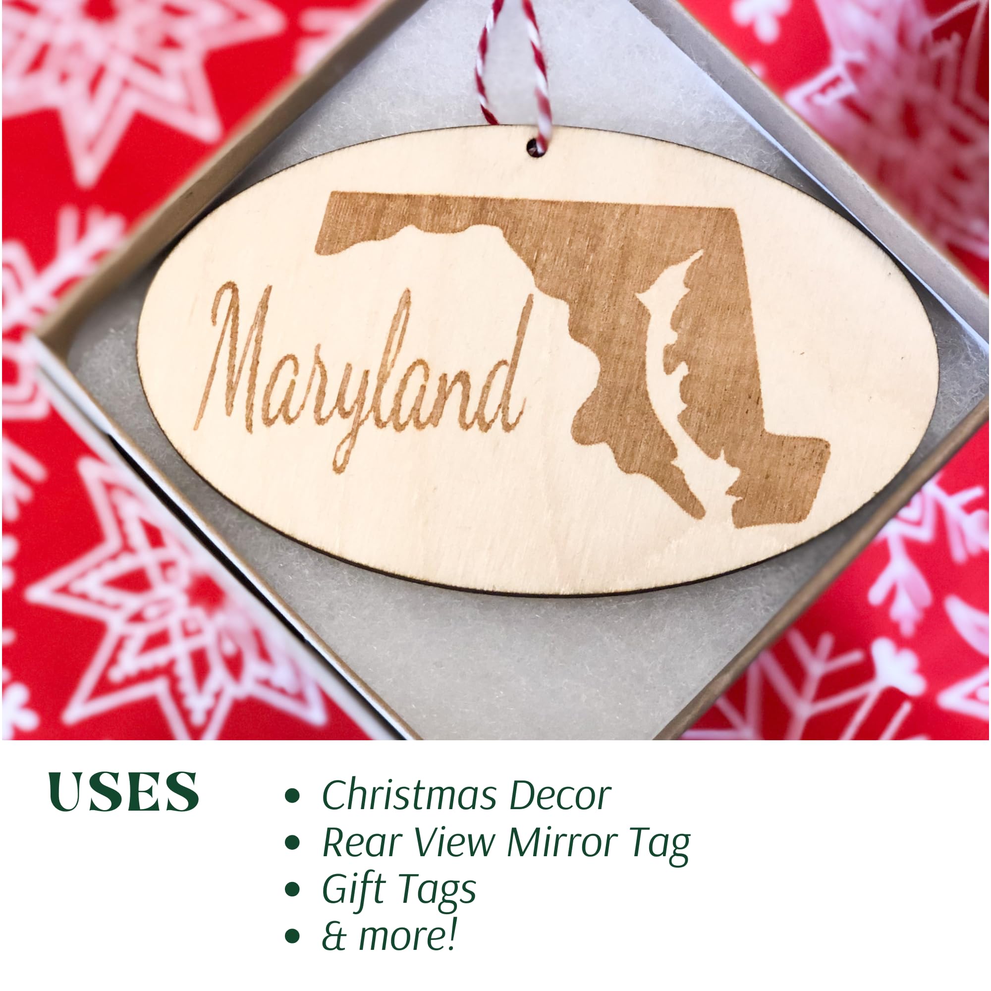 Laser-cut wooden ornament smooth surface