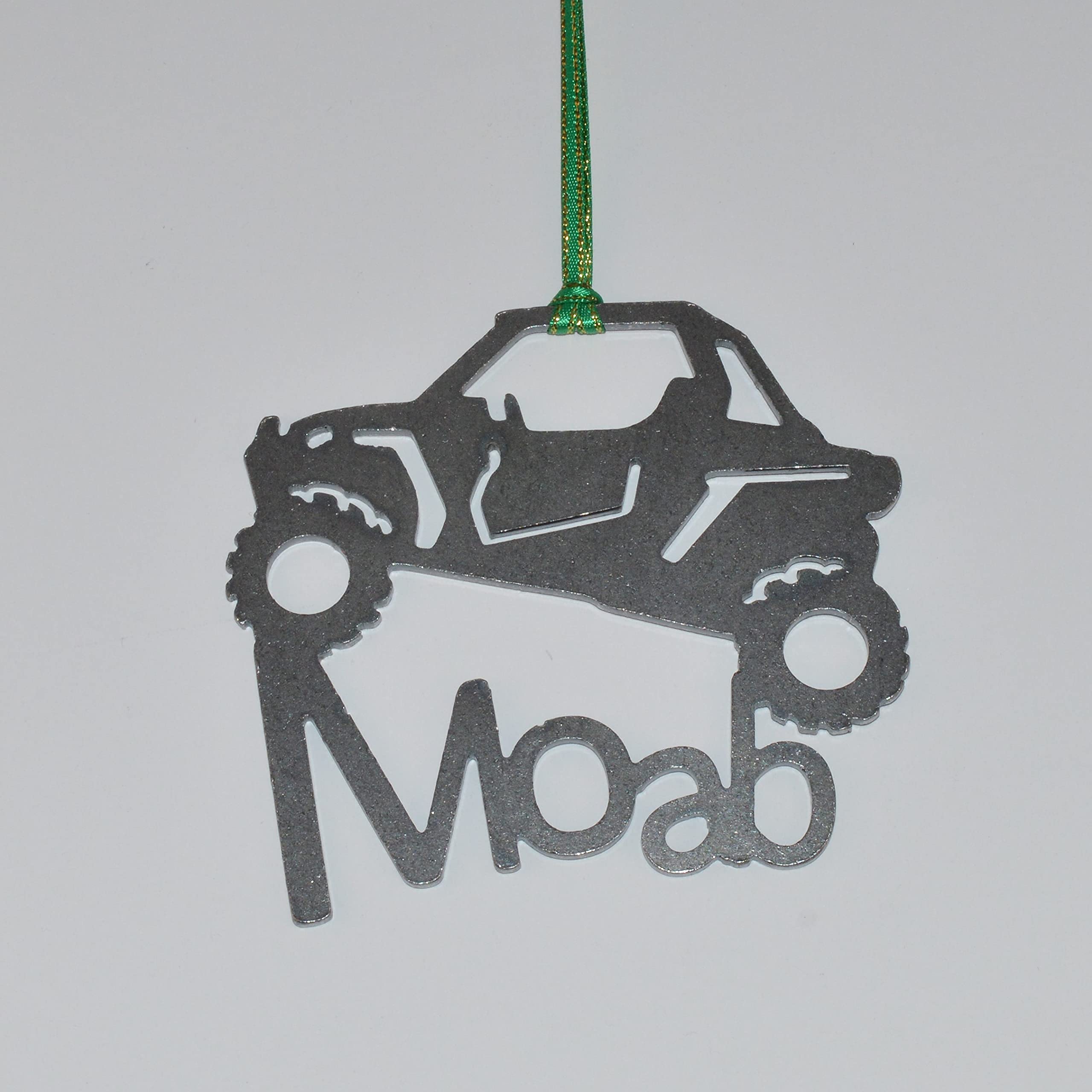 Tumbled edges rustic finish on Moab UTV Ornament