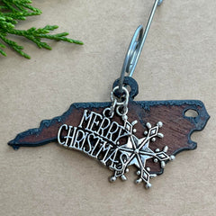Rustic steel ornament from North Carolina with rusty finish