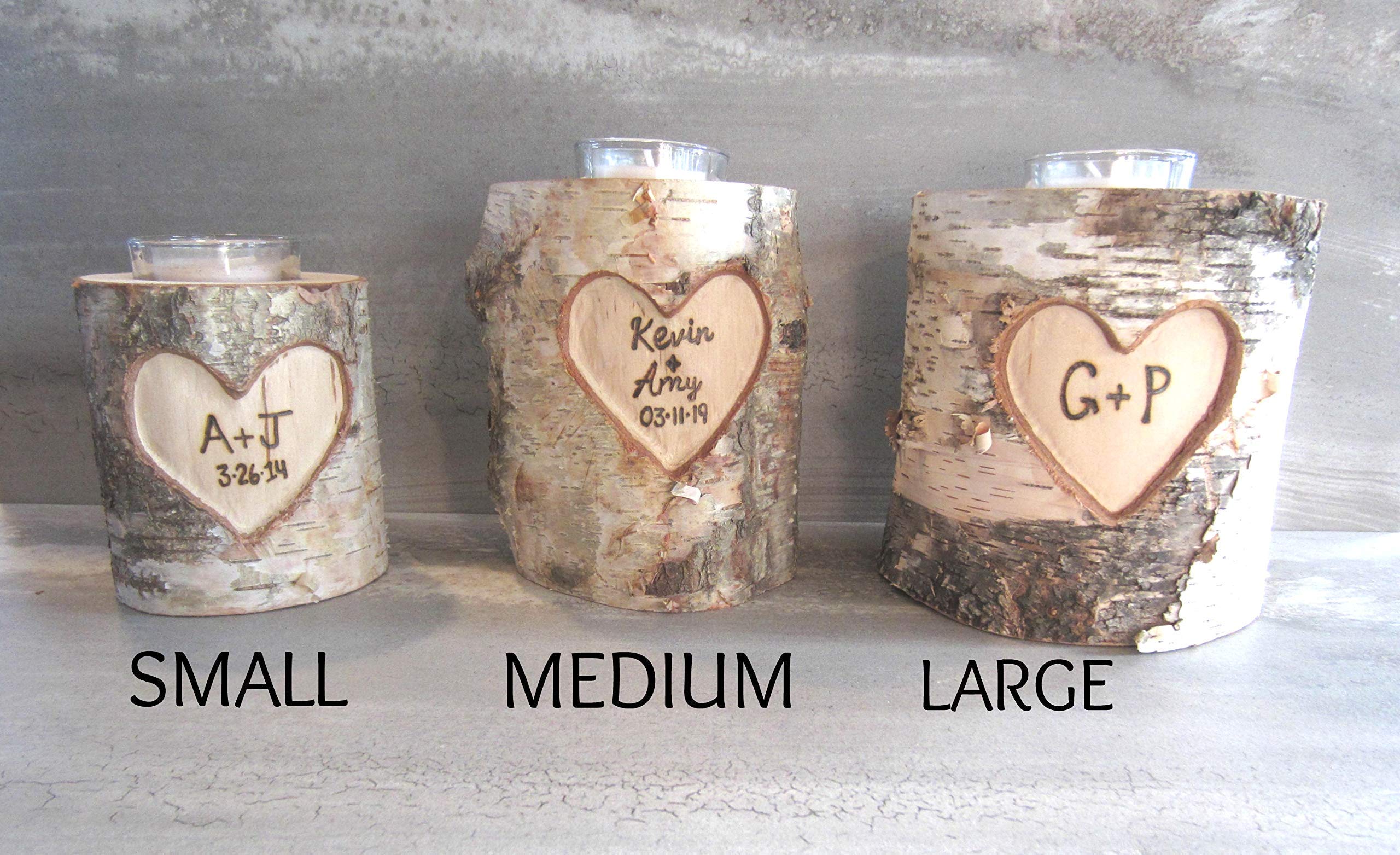 Personalized anniversary gift candle holder