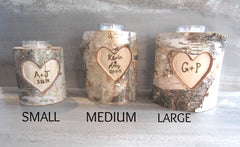 Personalized anniversary gift candle holder