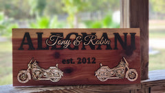 Two size cedar sign 18x8 and 24x8 for entryways