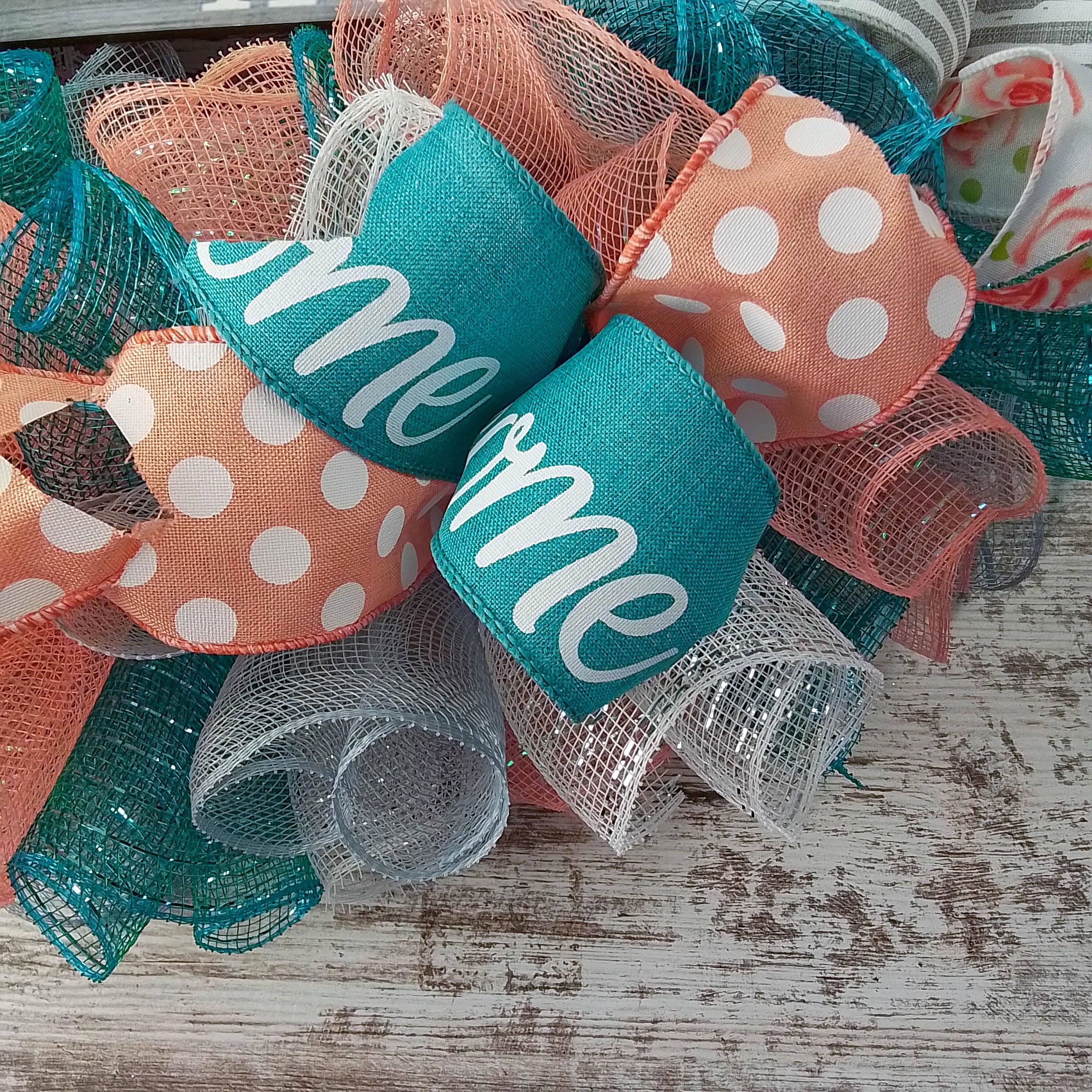 Rustic white accent Home Sweet Home Wreath image