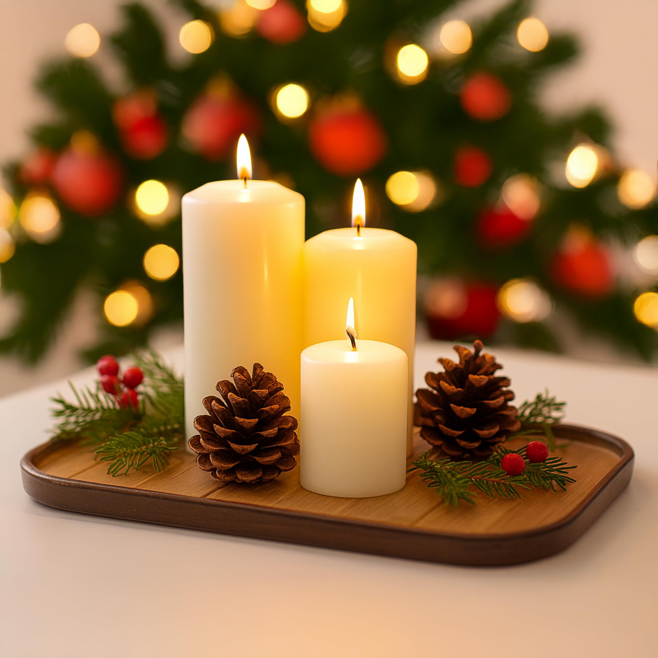 Rustic wooden serving tray 15.7x11 inches on a table