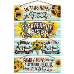 Rustic Wooden Wall Decor 4-pack wood signs with twine hangers