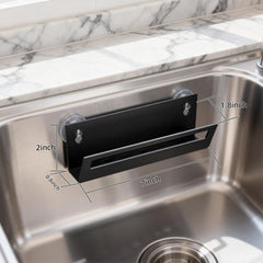 In-sink wall hanging rack holding sponge and dish brush