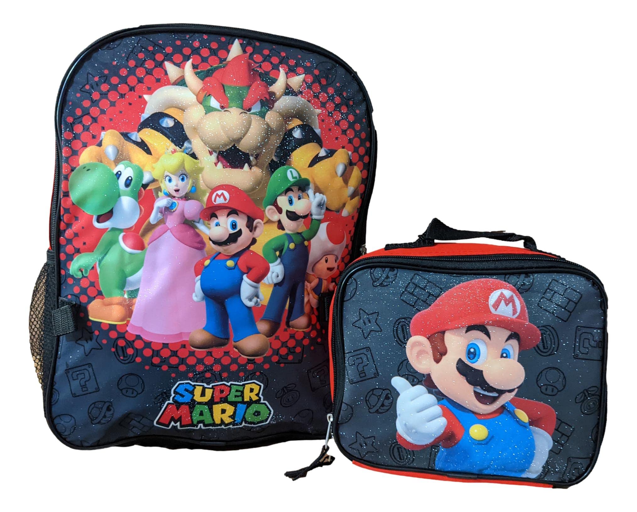 Padded shoulder straps on Mario backpack