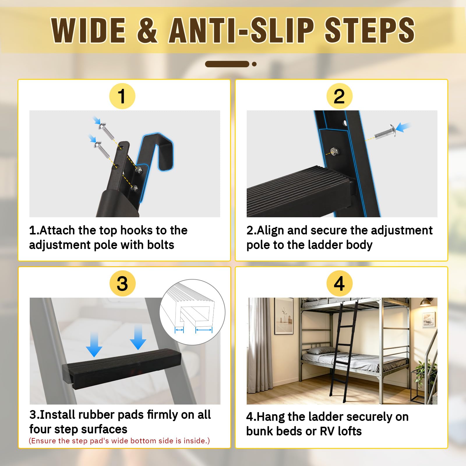 rust resistant coating protects rv bunk ladder