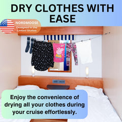 RV clothesline versatile use indoor retractable camping drying line