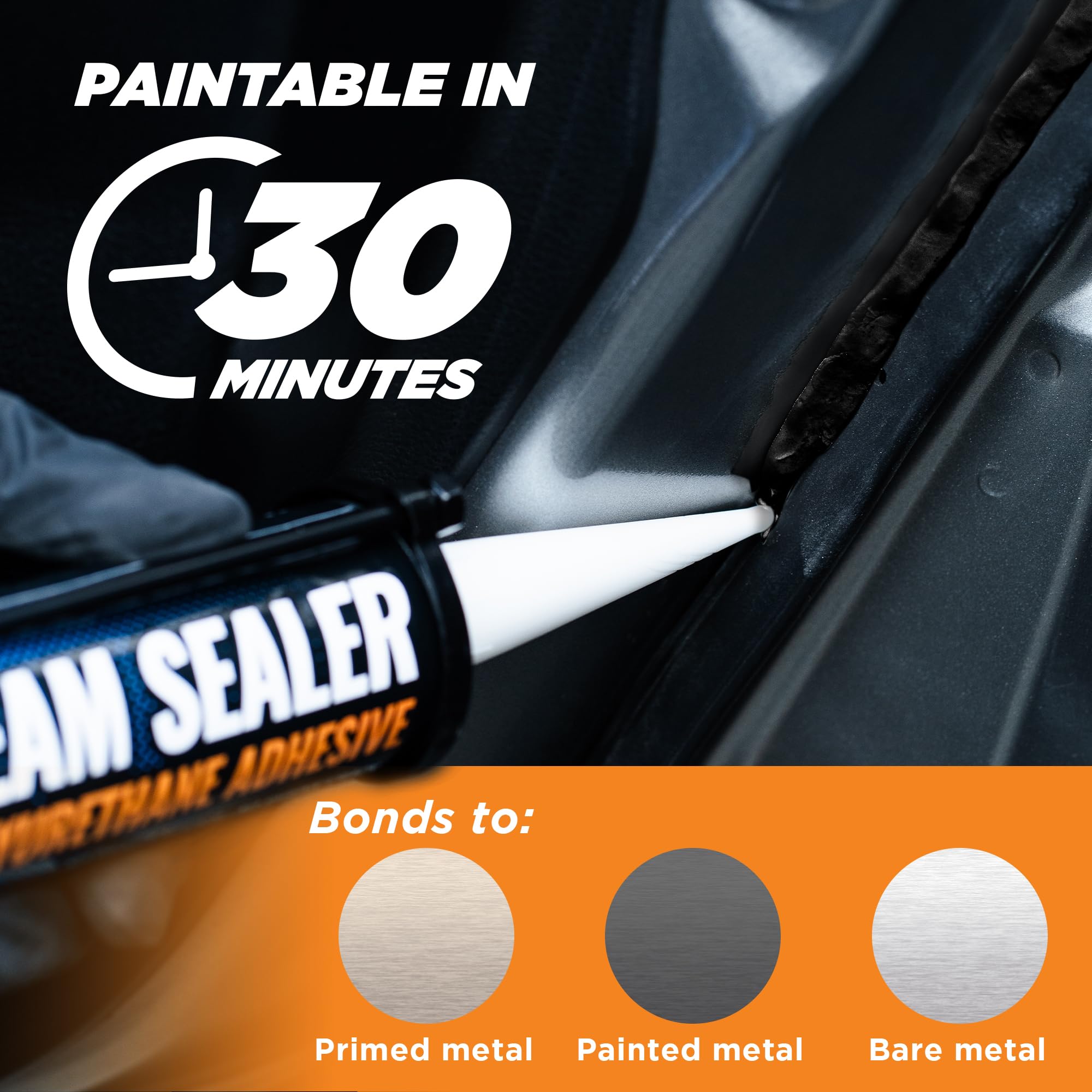 RV roof sealant seam sealer applied to vehicle seams