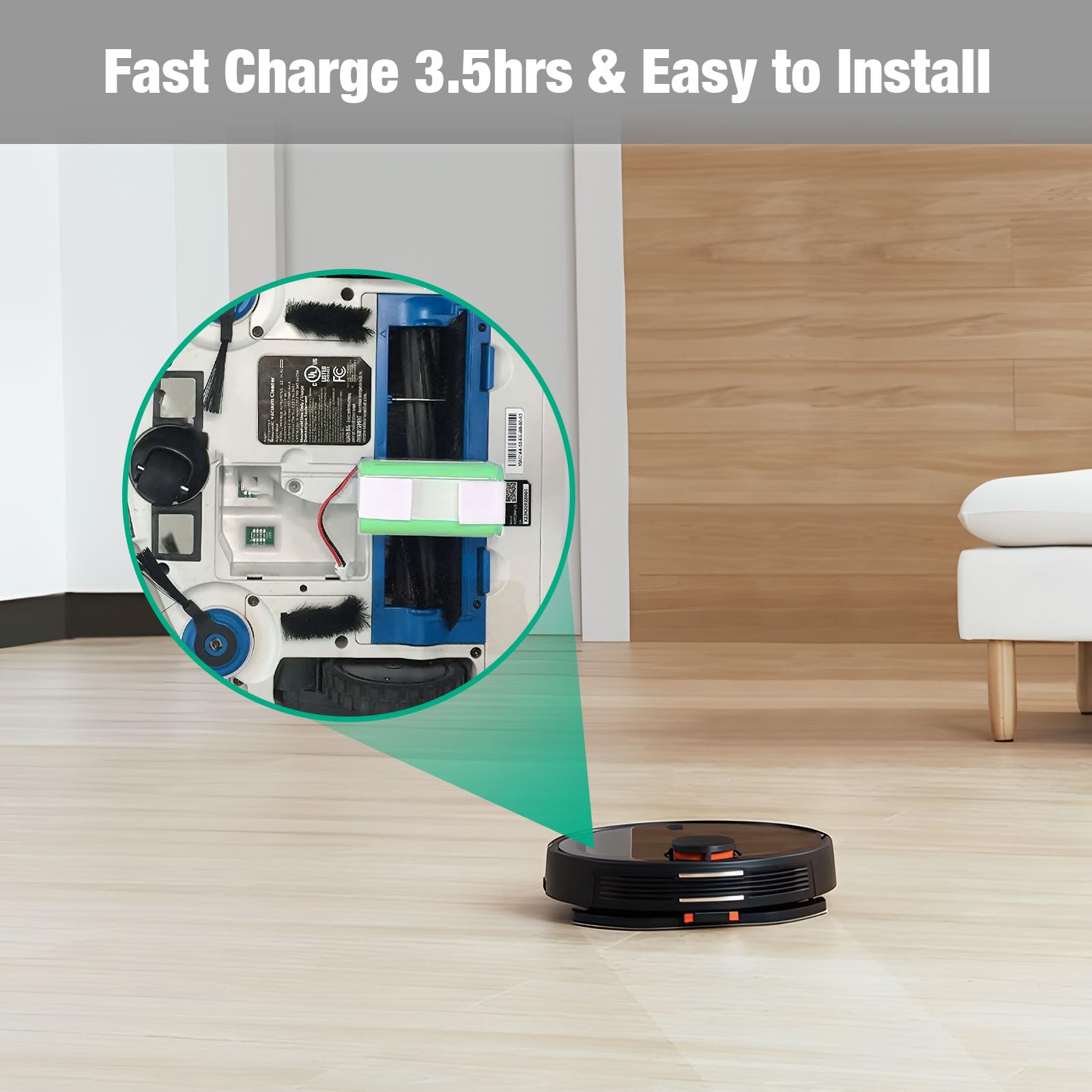 Runtime 120-180 minutes on full charge RVBAT850
