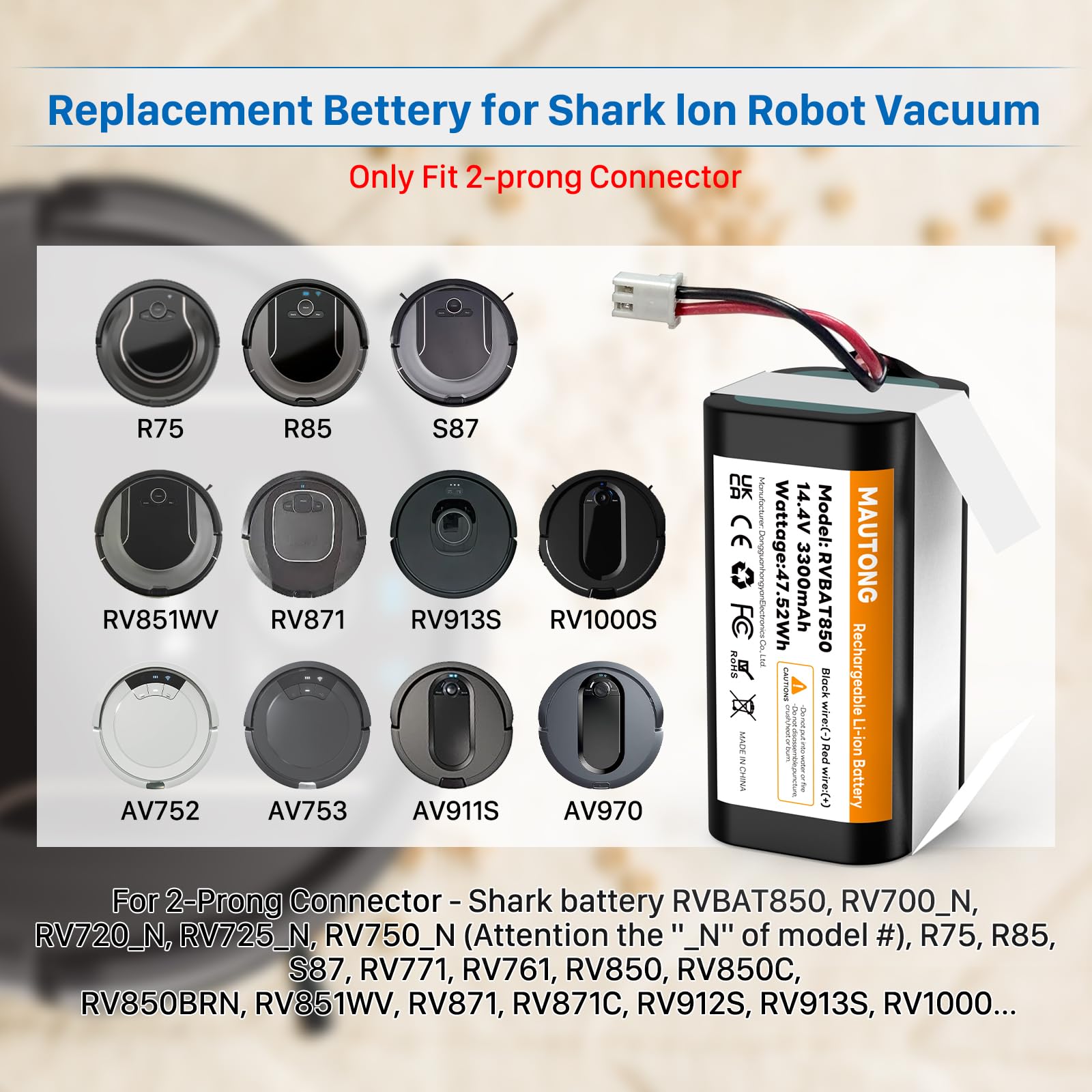 RVBAT850 replacement battery model compatibility list