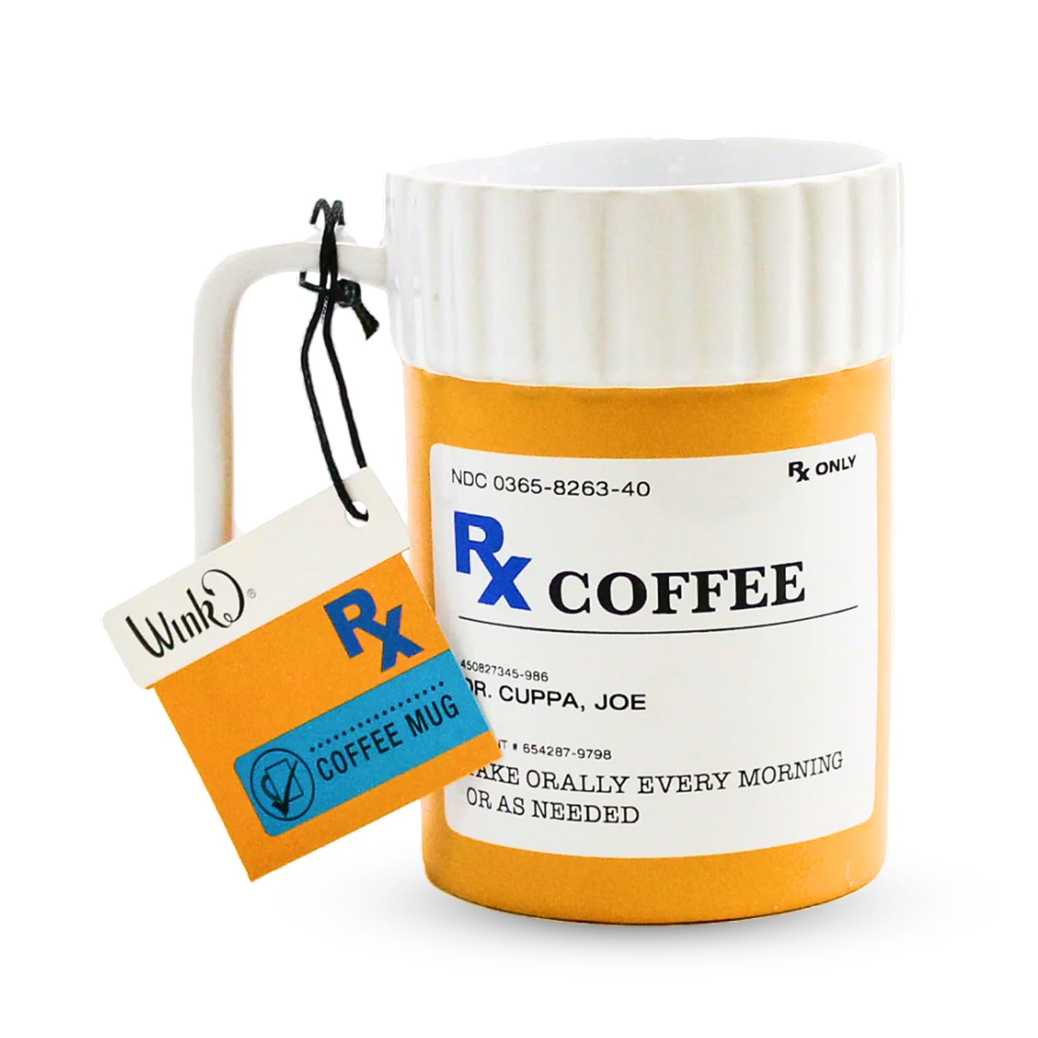 RX Prescription Bottle Mug ceramic mug with large 16 Ounce capacity