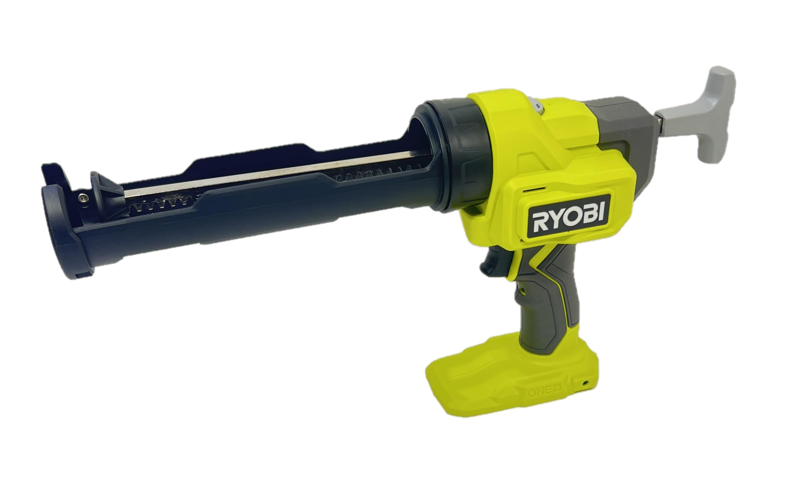 Ryobi PCL901B green caulk gun with accessories