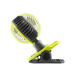 Ryobi USB Lithium Clamp Fan Kit battery system for portability