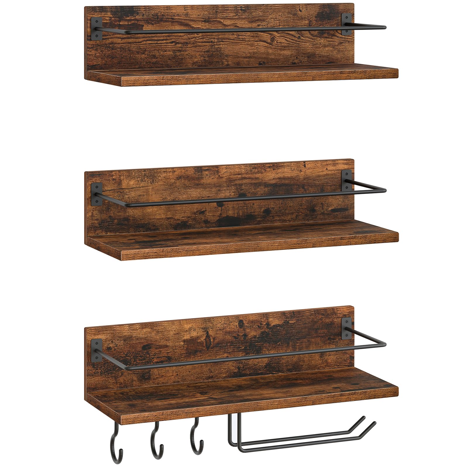 S-shaped hooks and bottle rack on HOOBRO system