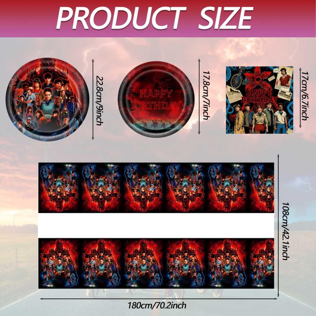 S.tr.anger theme birthday party decoration supplies
