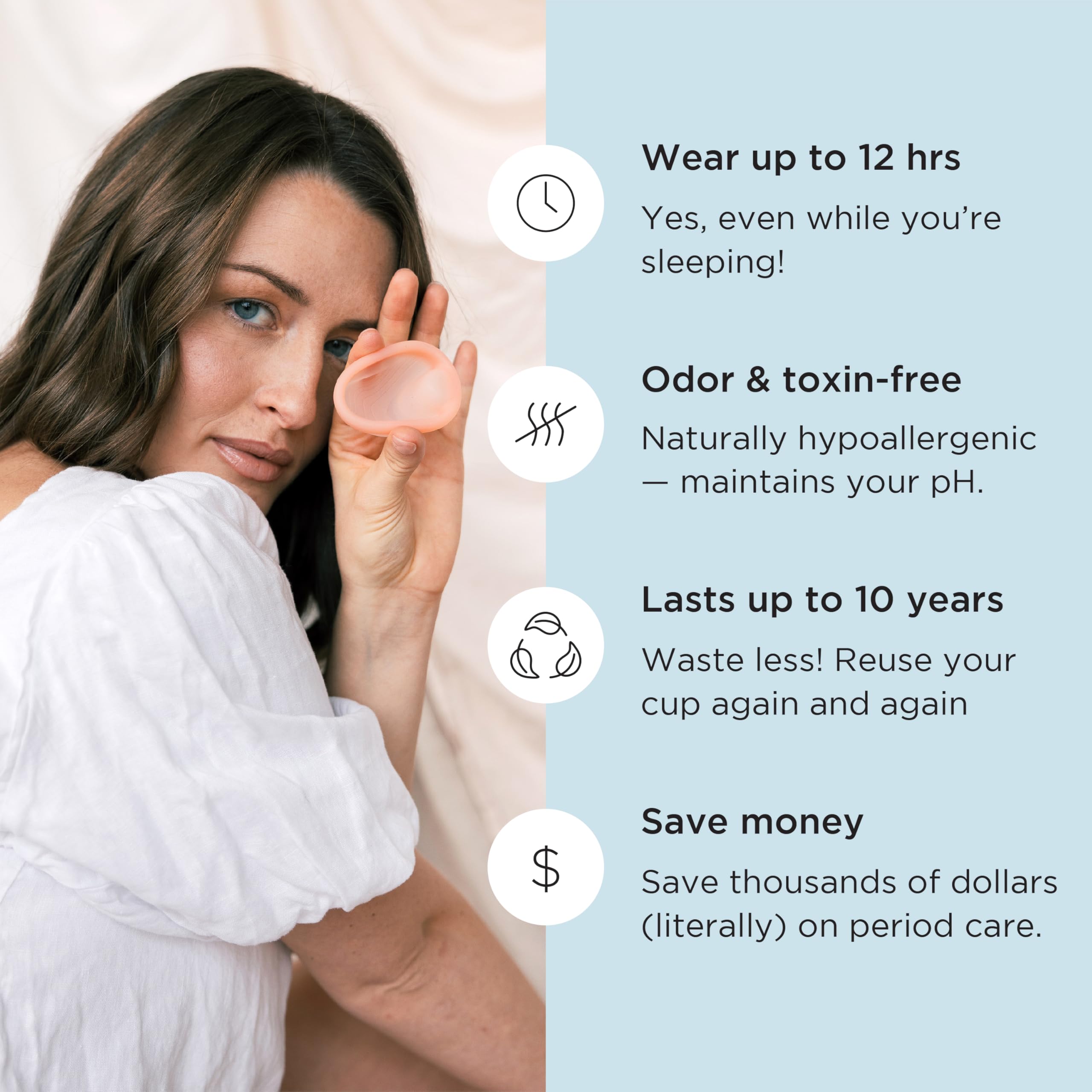 12-hour protection Saalt menstrual disc during activities